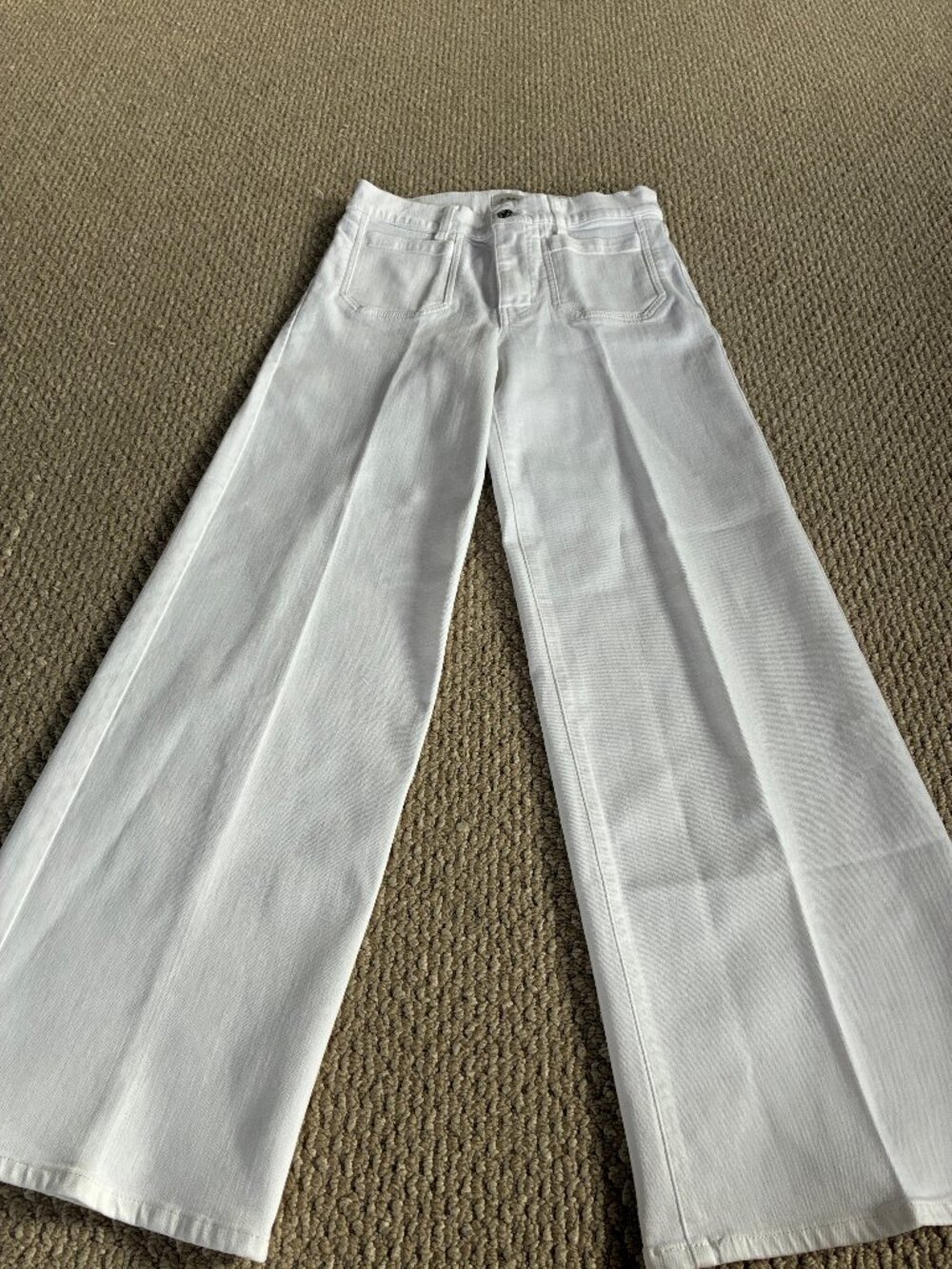 Frame White Le Slim Palazzo 28 High Rise READ
